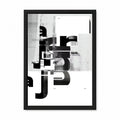 Abstract Typography Black & White Framed Wall Art