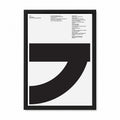 Minimalist Abstract Typography Black & White Framed Wall Art
