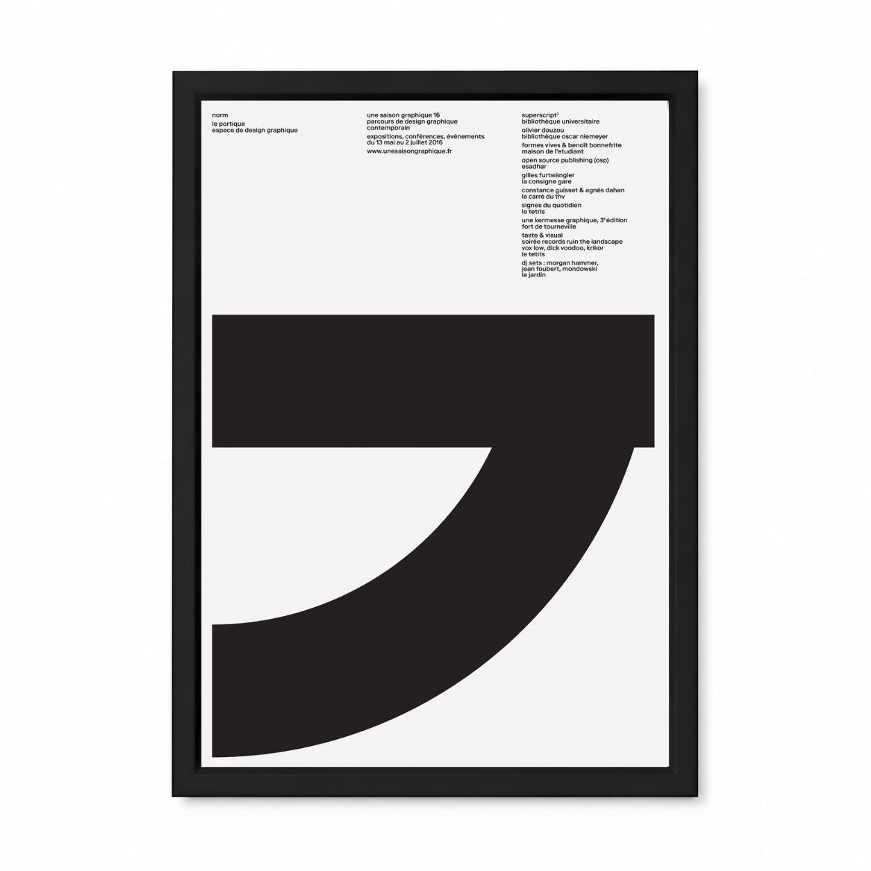 Minimalist Abstract Typography Black & White Framed Wall Art