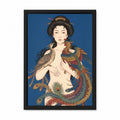 Japanese Geisha & Phoenix Framed Wall Art