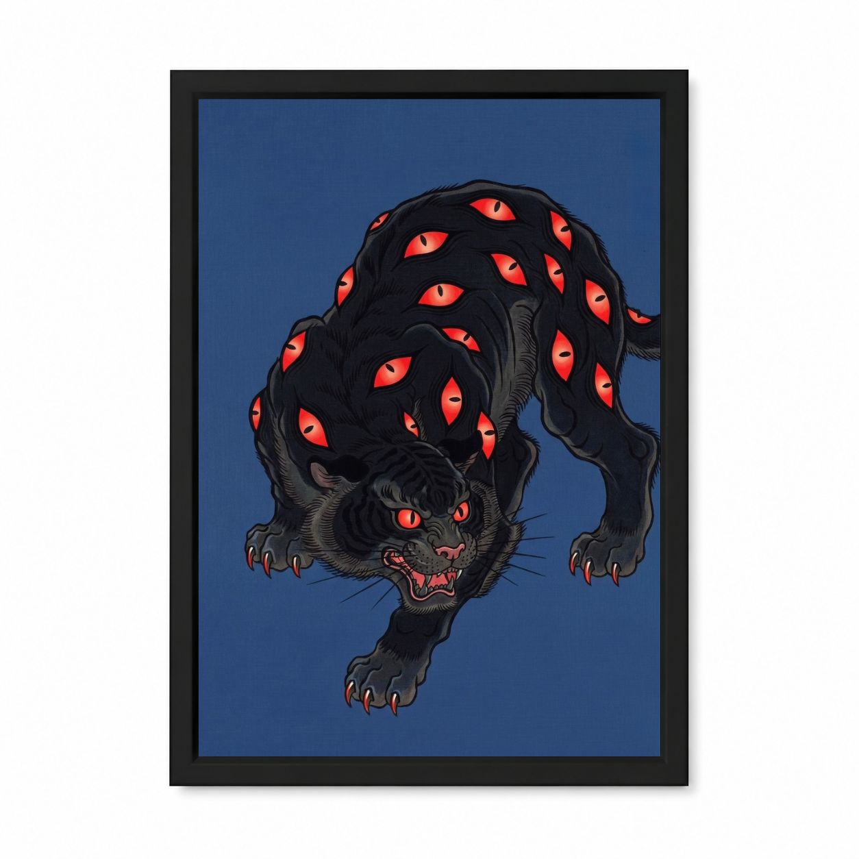 Black Panther Eyes Framed Wall Art