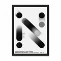 Uncontrolled Types Abstract Black & White Framed Wall Art